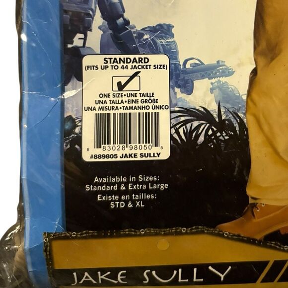 Avatar Jake Sully Adult Men’s Halloween Costume Blue and Tan One Size - Picture 2 of 10